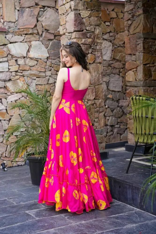 Breezy Grace: Rayon Printed Anarkali Kurta