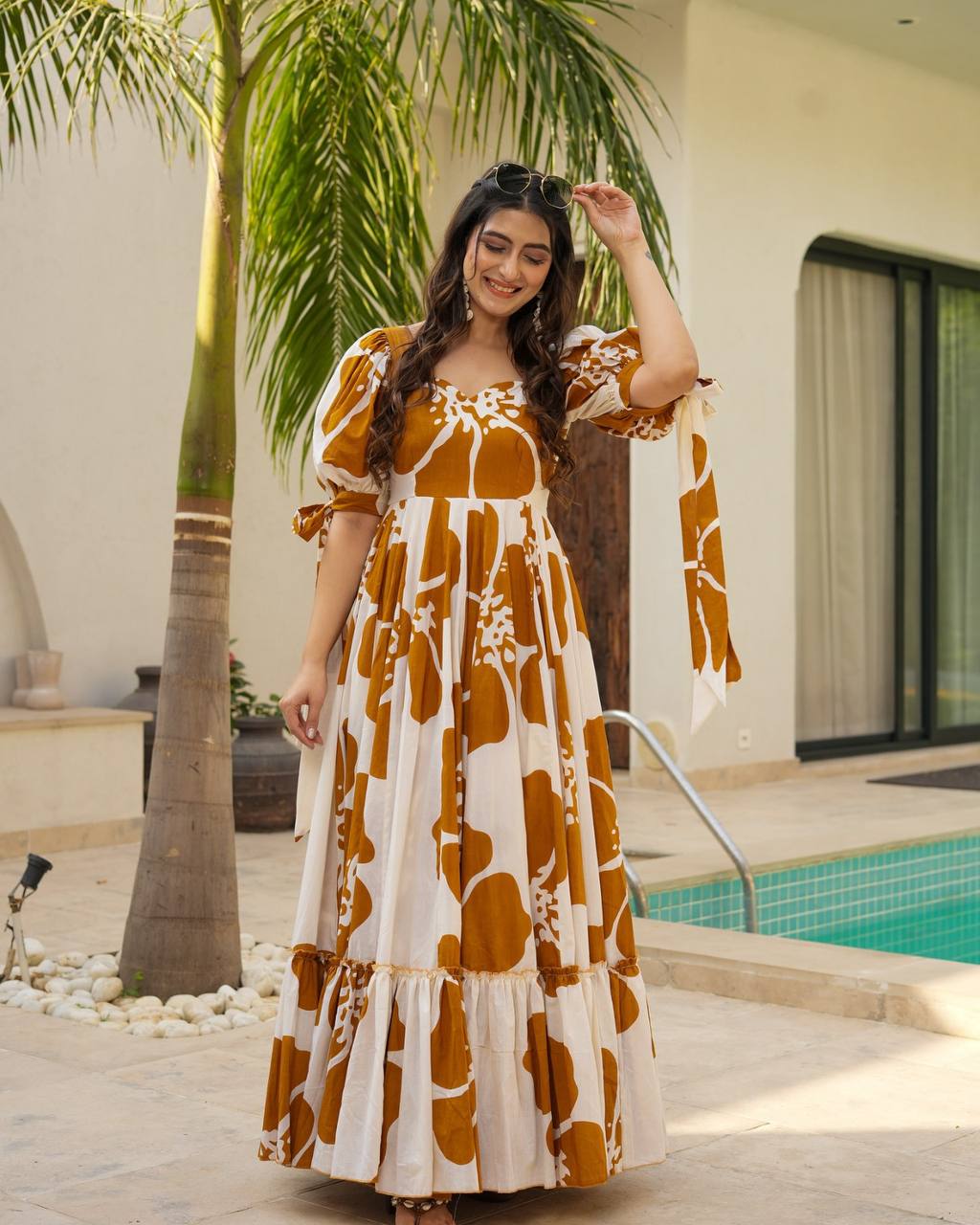 Timeless Vibes: Ethnic Printed Rayon Anarkali