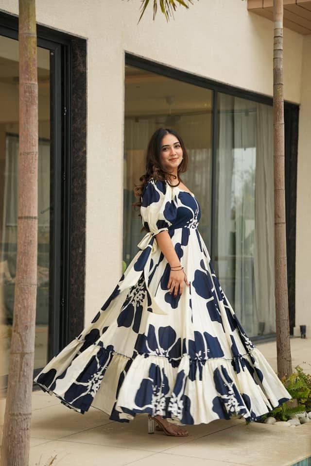 Timeless Vibes: Ethnic Printed Rayon Anarkalis