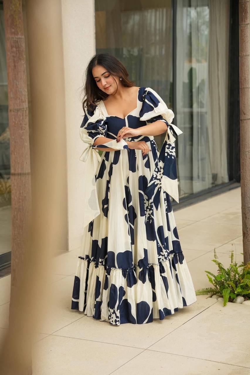 Timeless Vibes: Ethnic Printed Rayon Anarkalis