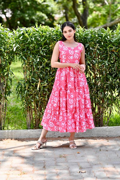 Floral Printed Reyon Maxi Gown