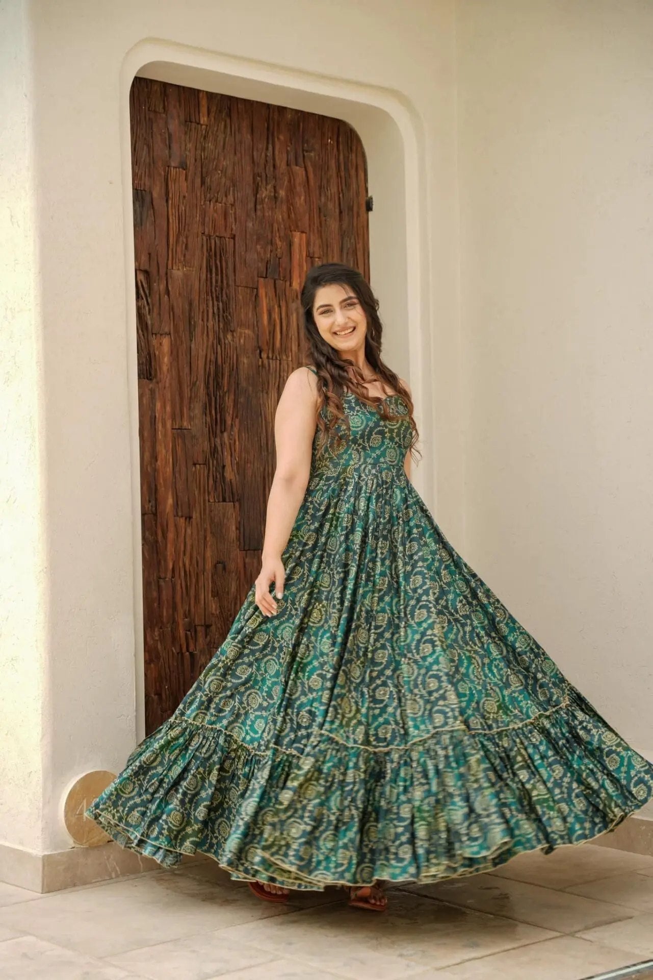 Festive Grace Printed Anarkali