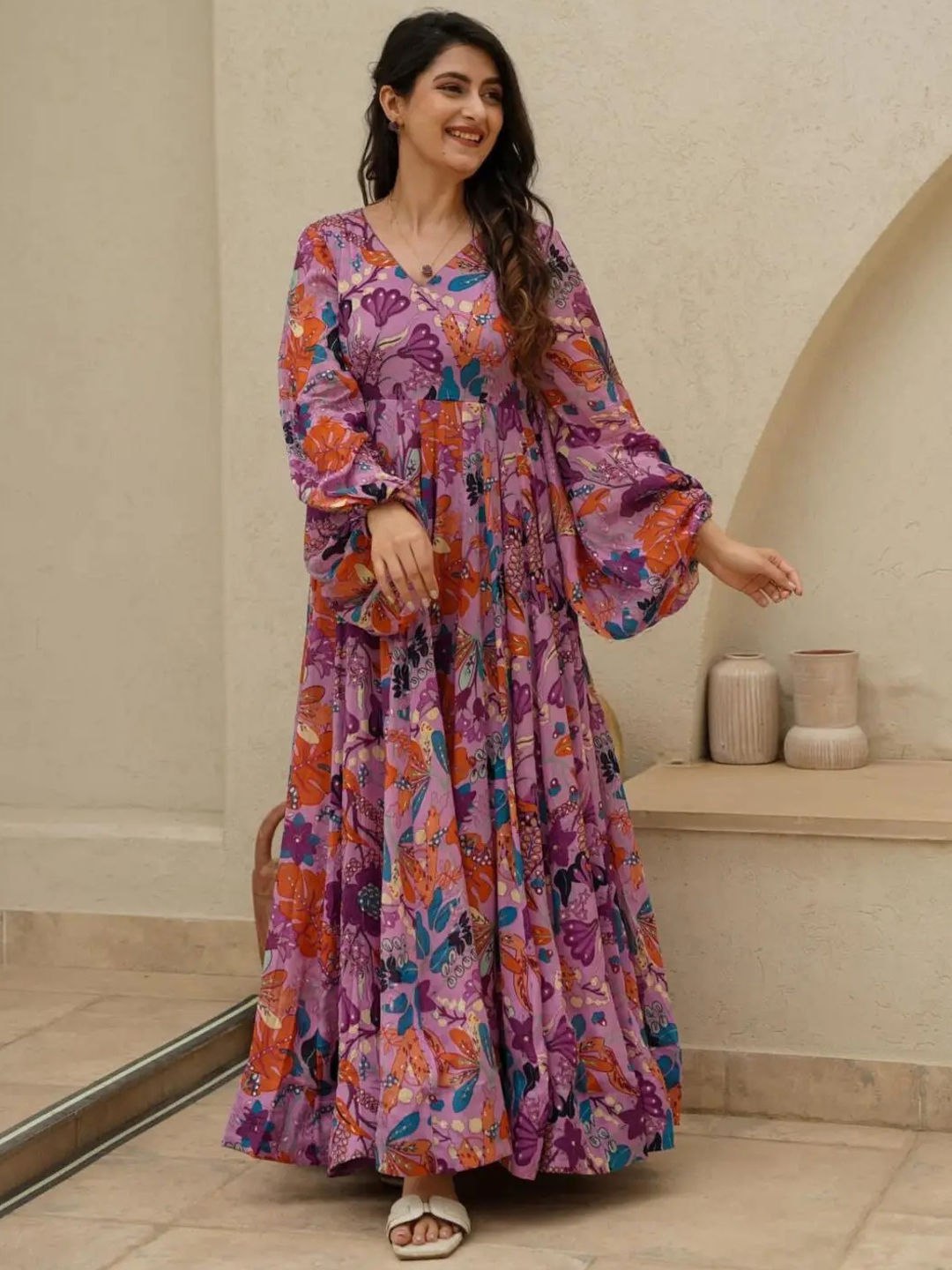 Enchanting Blooms Anarkali Gown