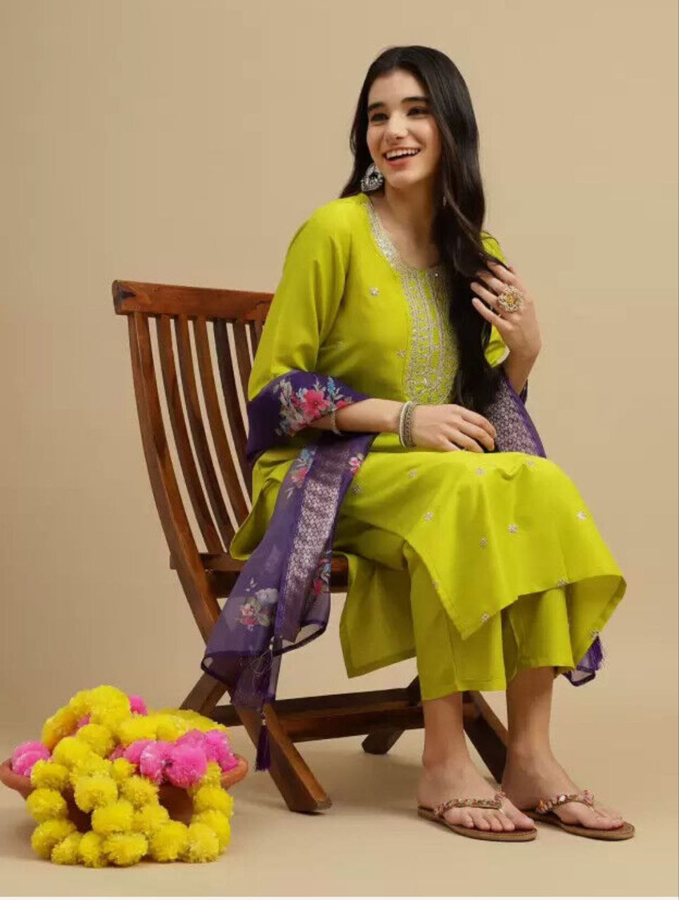 Premium Viscose Silk Kurta Set with Dupatta & Bottoms