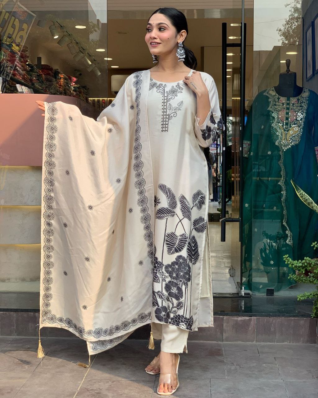 Rayon Slub Kurta with Pant Set – Comfort Meets Style