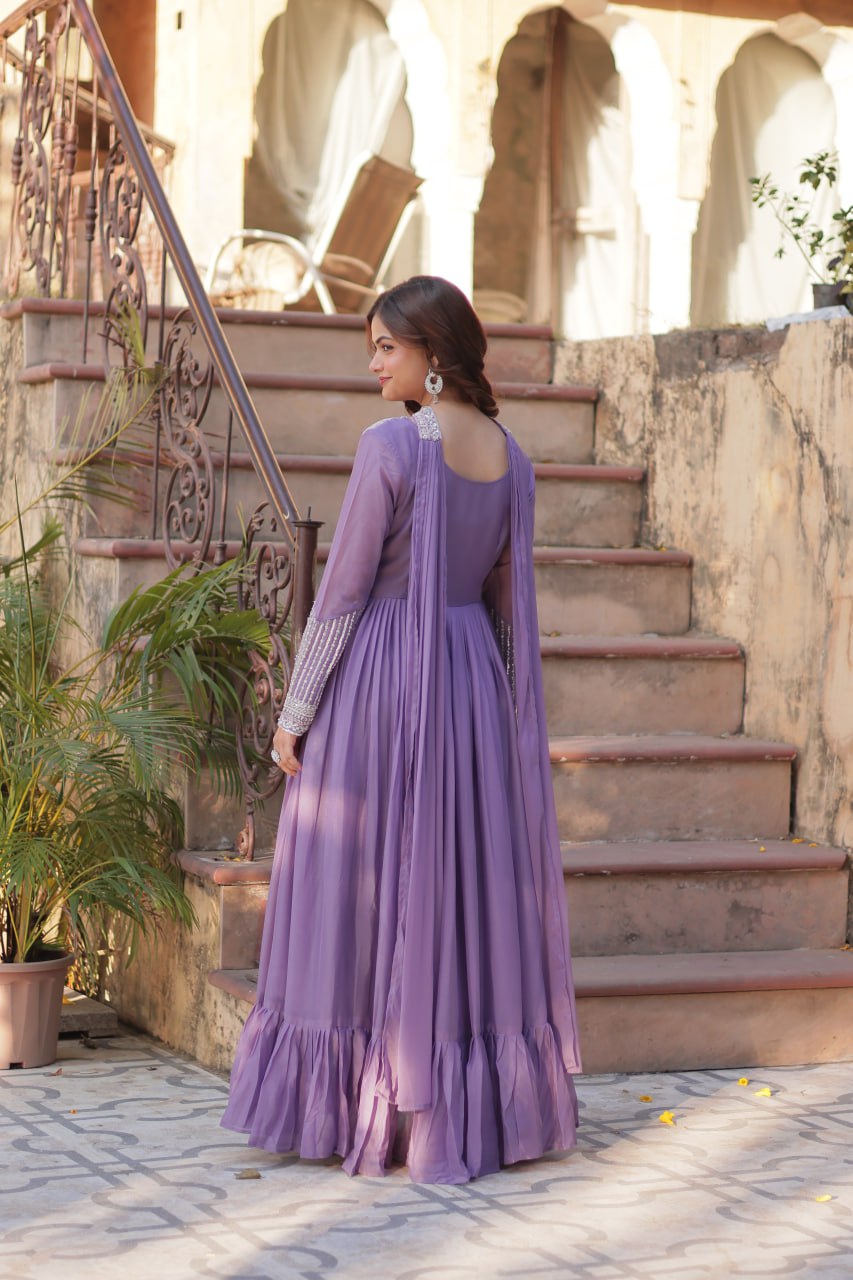 Elegant Premium Georgette Long Gown