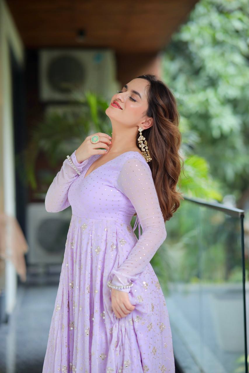 Heavy Embroidered Anarkali Suit Set