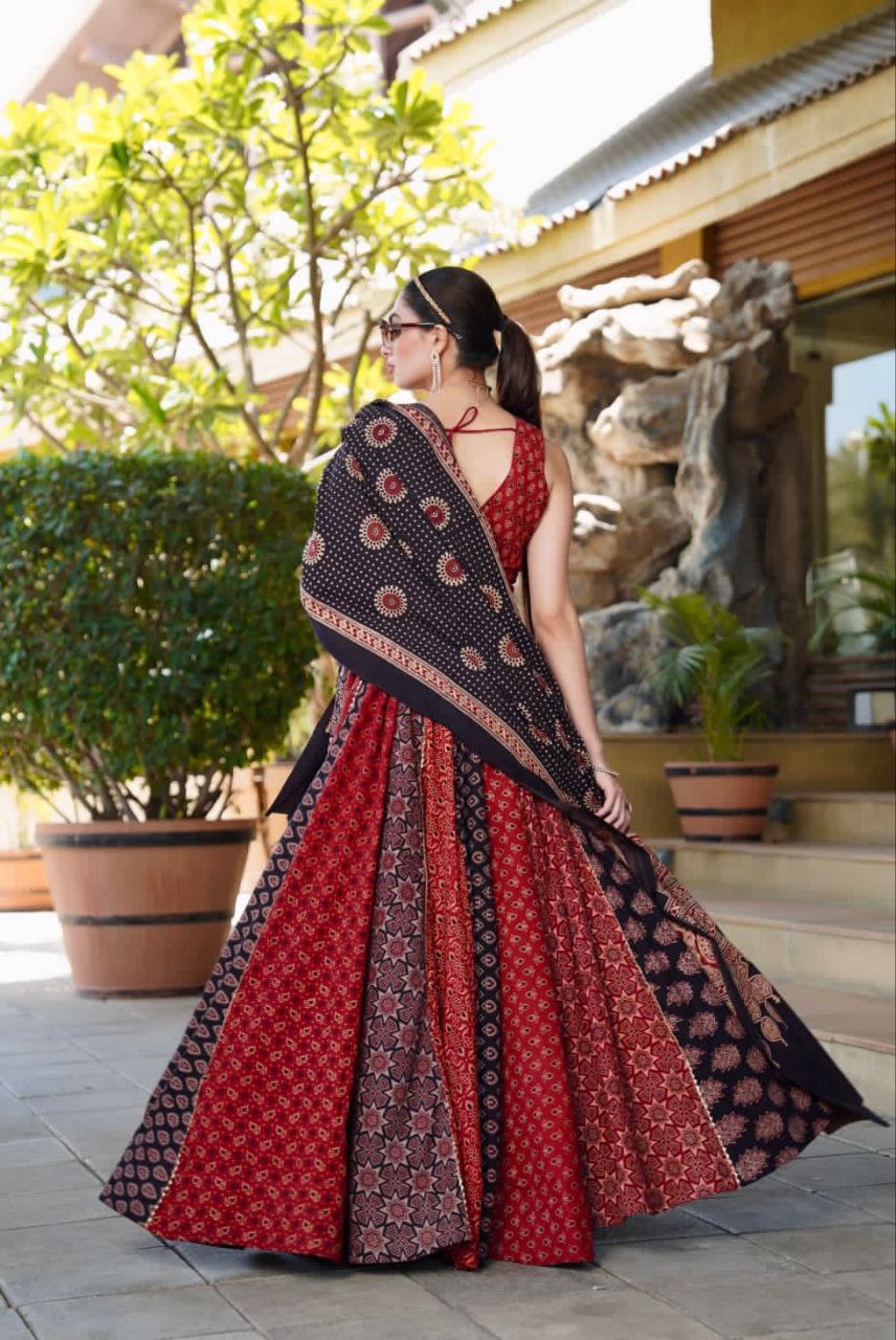 Multicolor Cotton Navratri Ghagra Choli Set