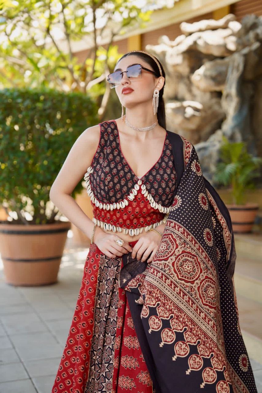 Multicolor Cotton Navratri Ghagra Choli Set