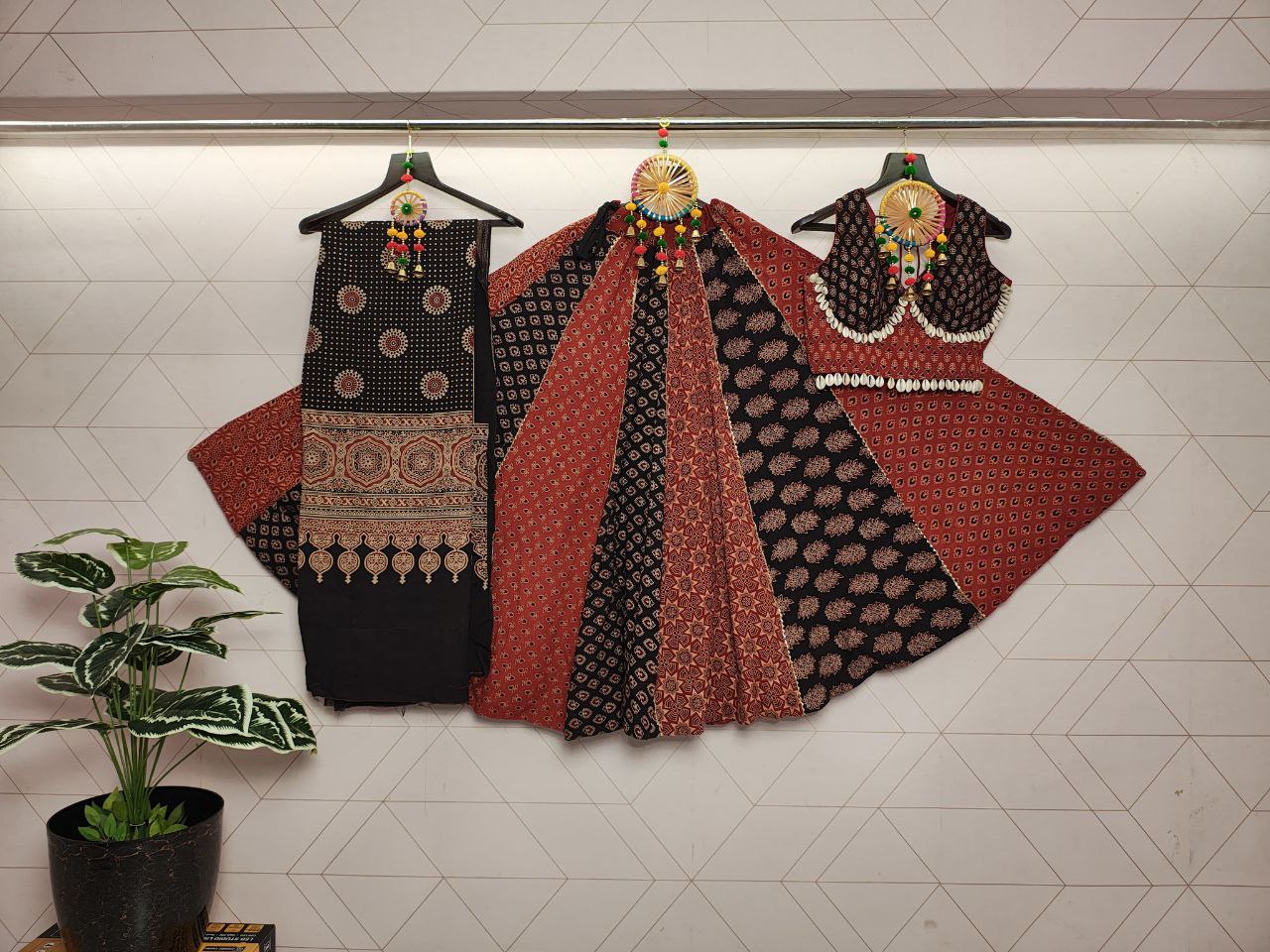 Multicolor Cotton Navratri Ghagra Choli Set