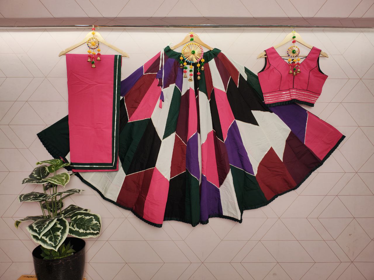 Vibrant Multicolour Lehenga Choli for Navratri Garba Nights