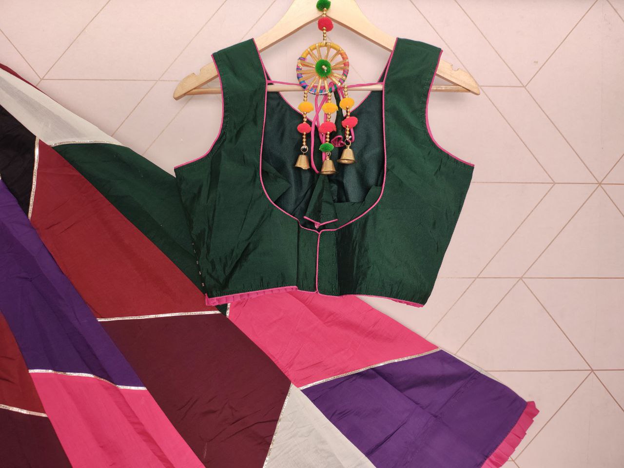 Vibrant Multicolour Lehenga Choli for Navratri Garba Nights