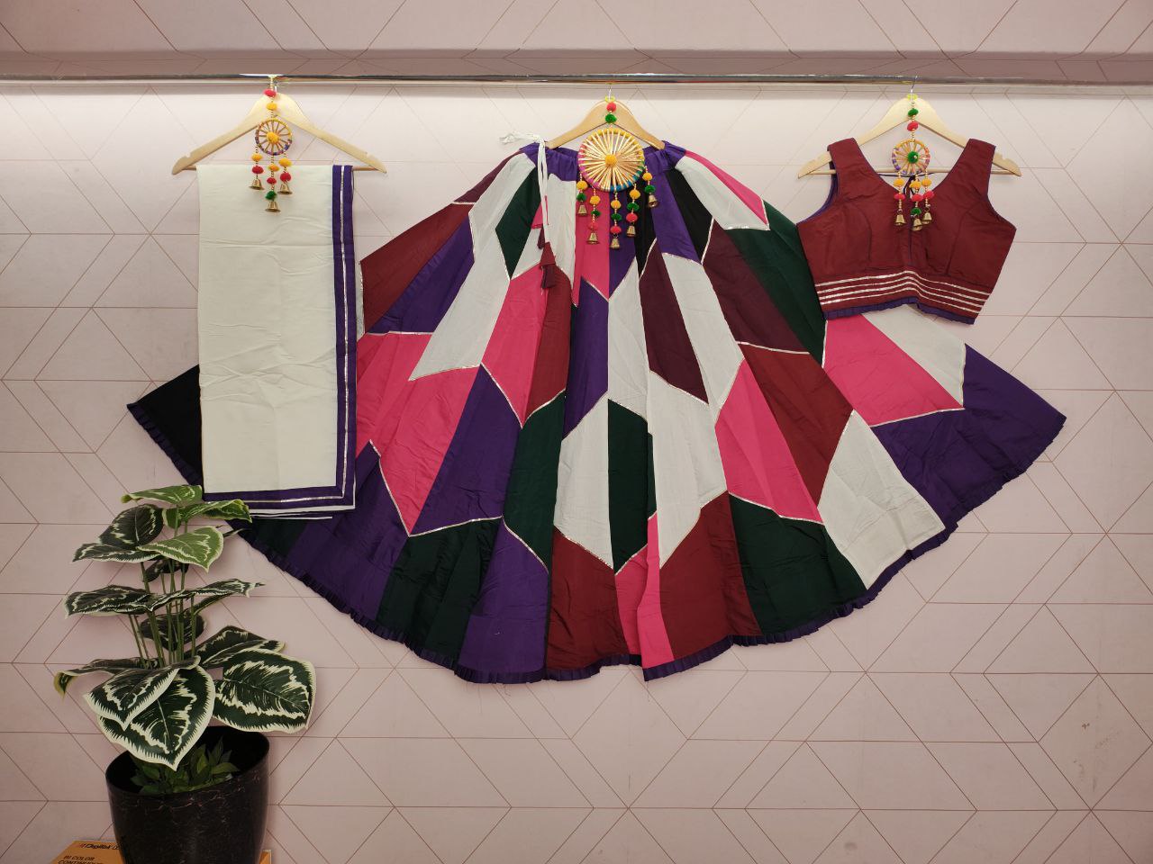 Vibrant Multicolour Lehenga Choli for Navratri Garba Nights