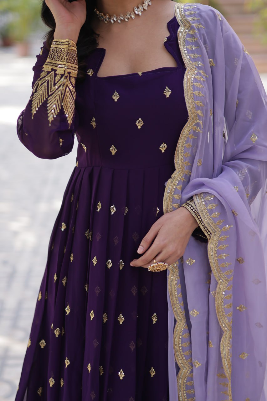 Georgette Anarkali Dress – Flowy Flair & Ethnic Grace
