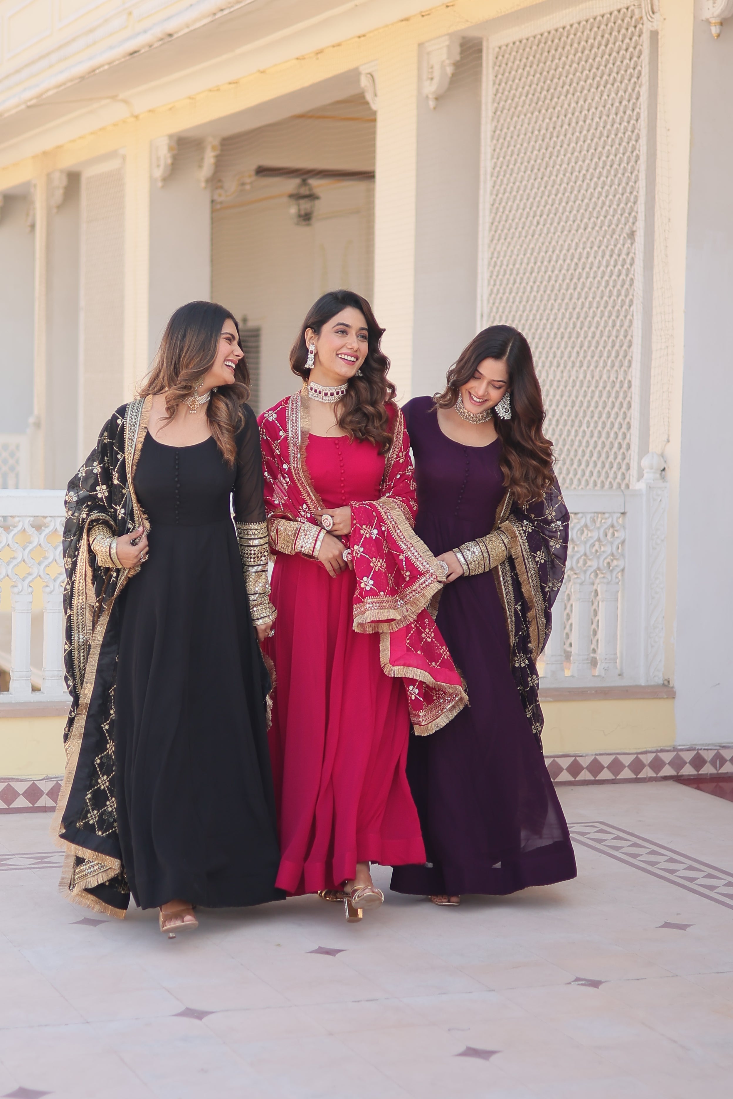 Designer Anarkali Suit Set with Dupatta