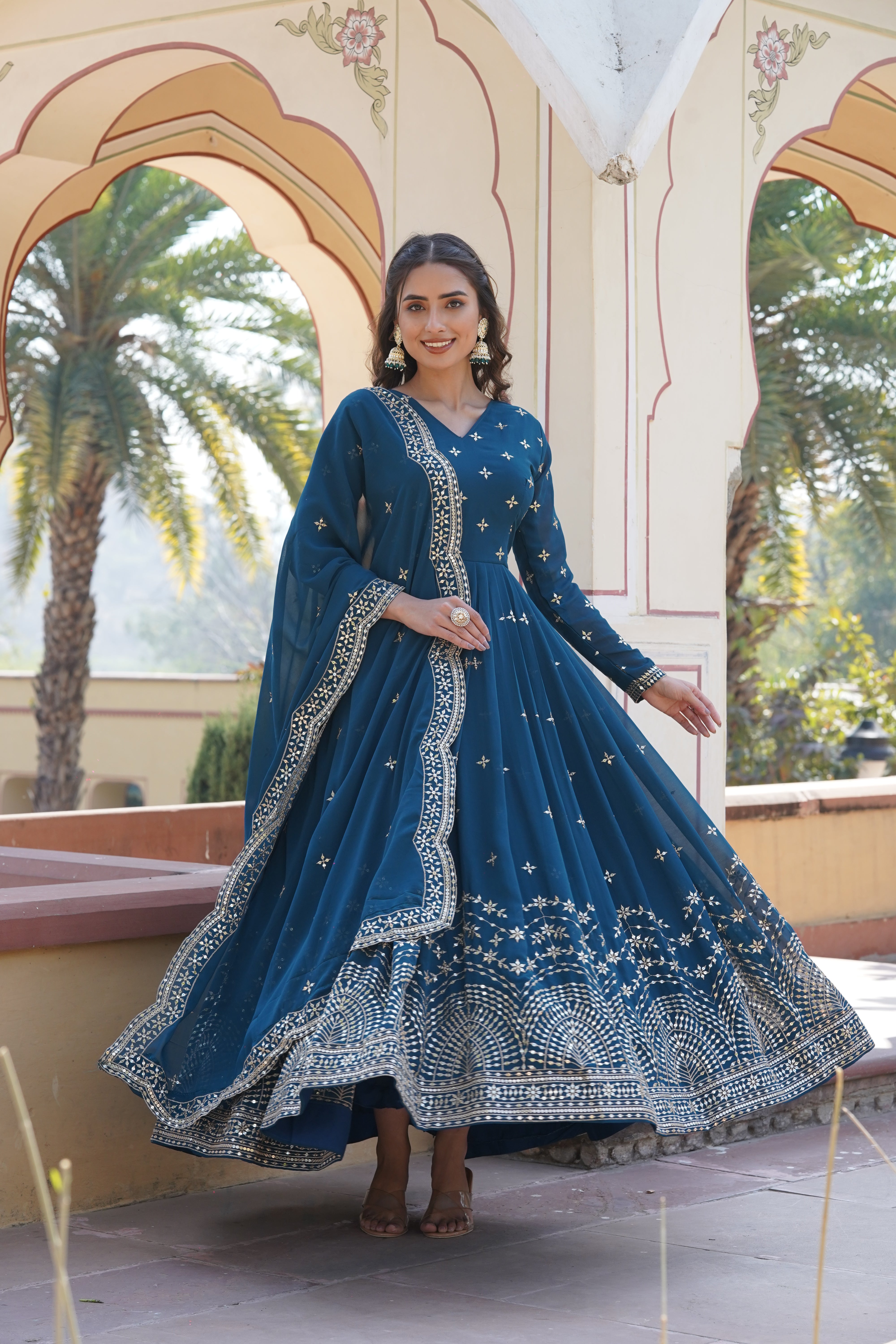 Royal Elegance Anarkali Suit in Georgette