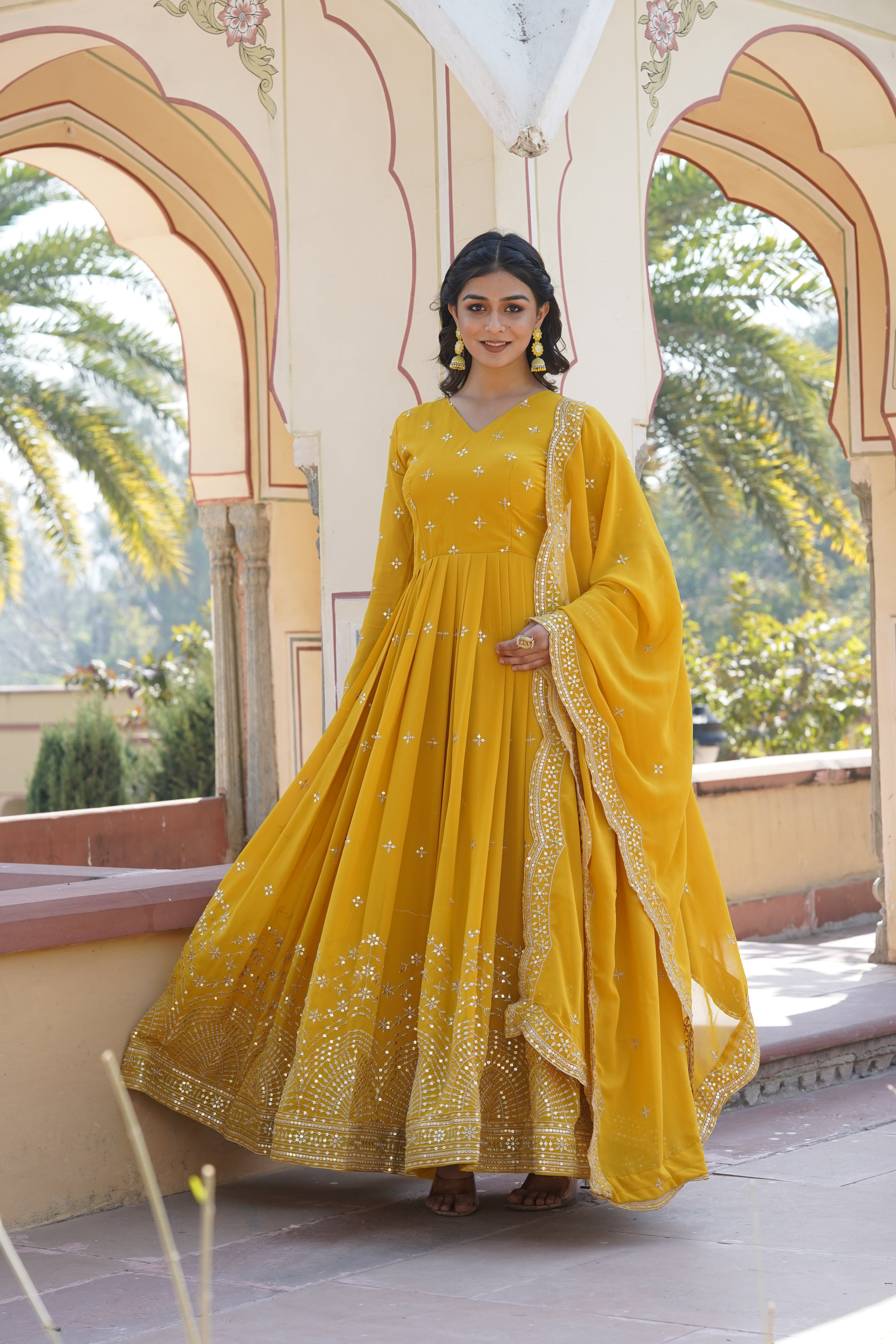 Royal Elegance Anarkali Suit in Georgette