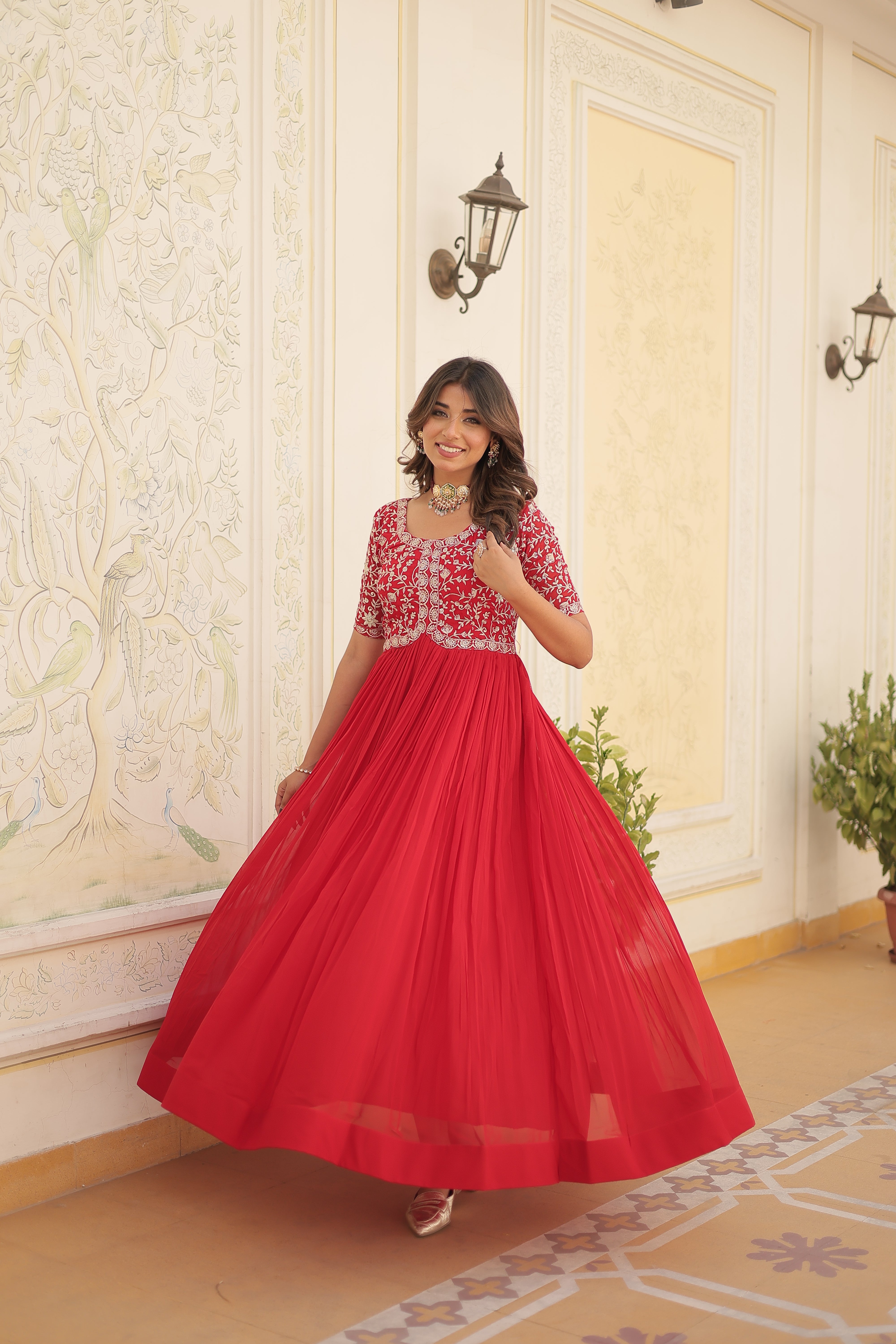 Floor-Length Anarkali Suit for Festive Glam