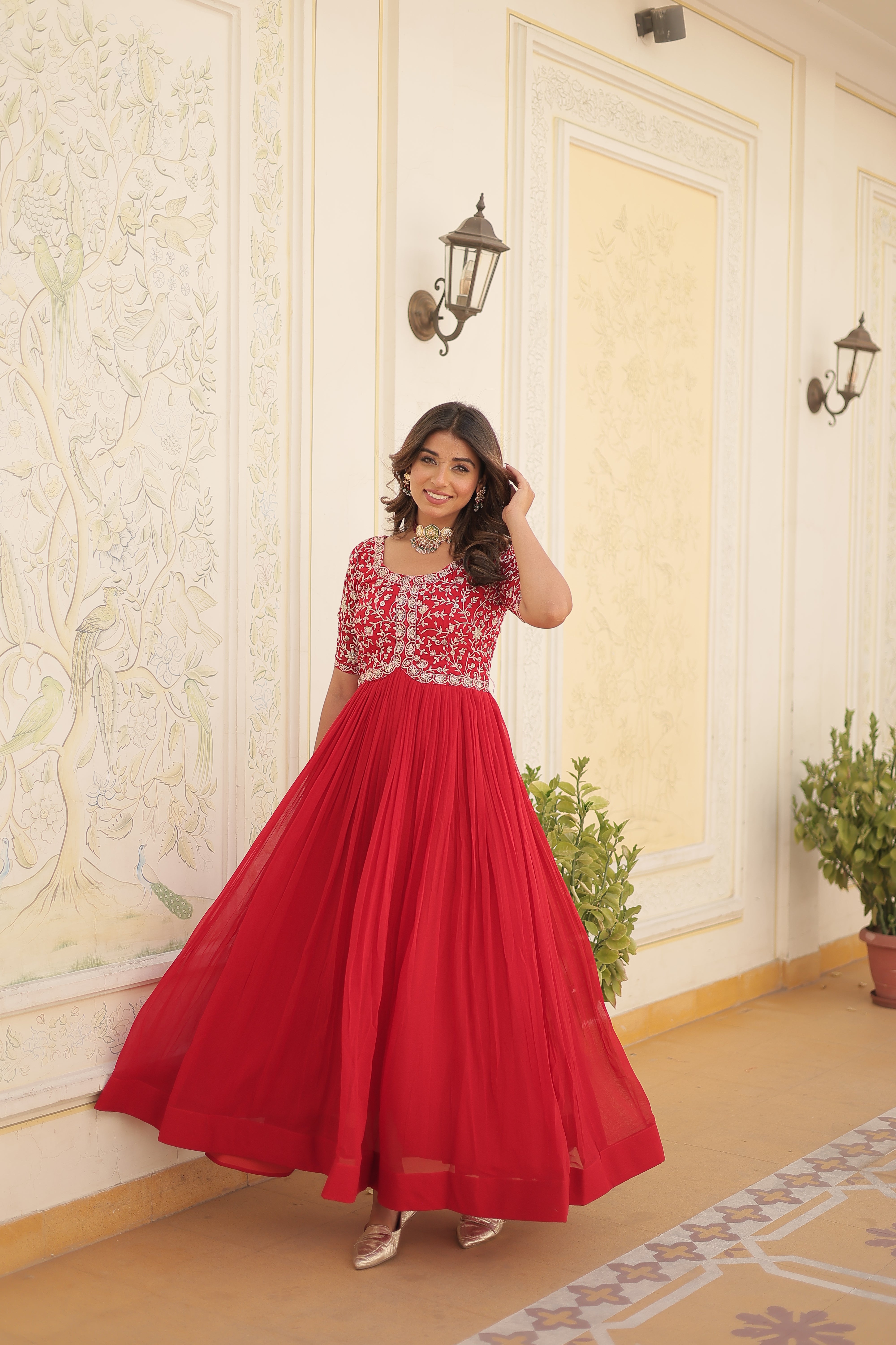 Floor-Length Anarkali Suit for Festive Glam