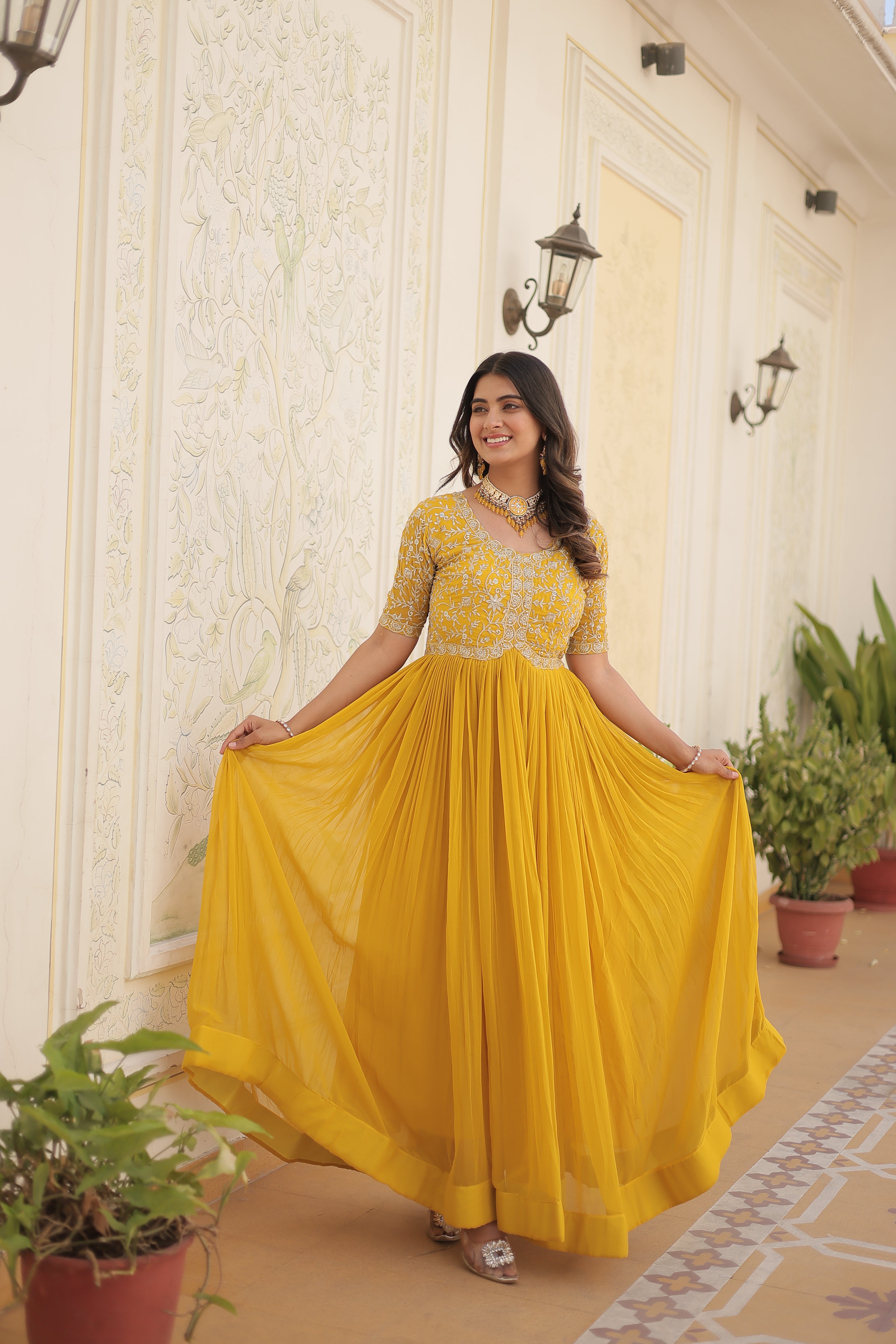 Floor-Length Anarkali Suit for Festive Glam