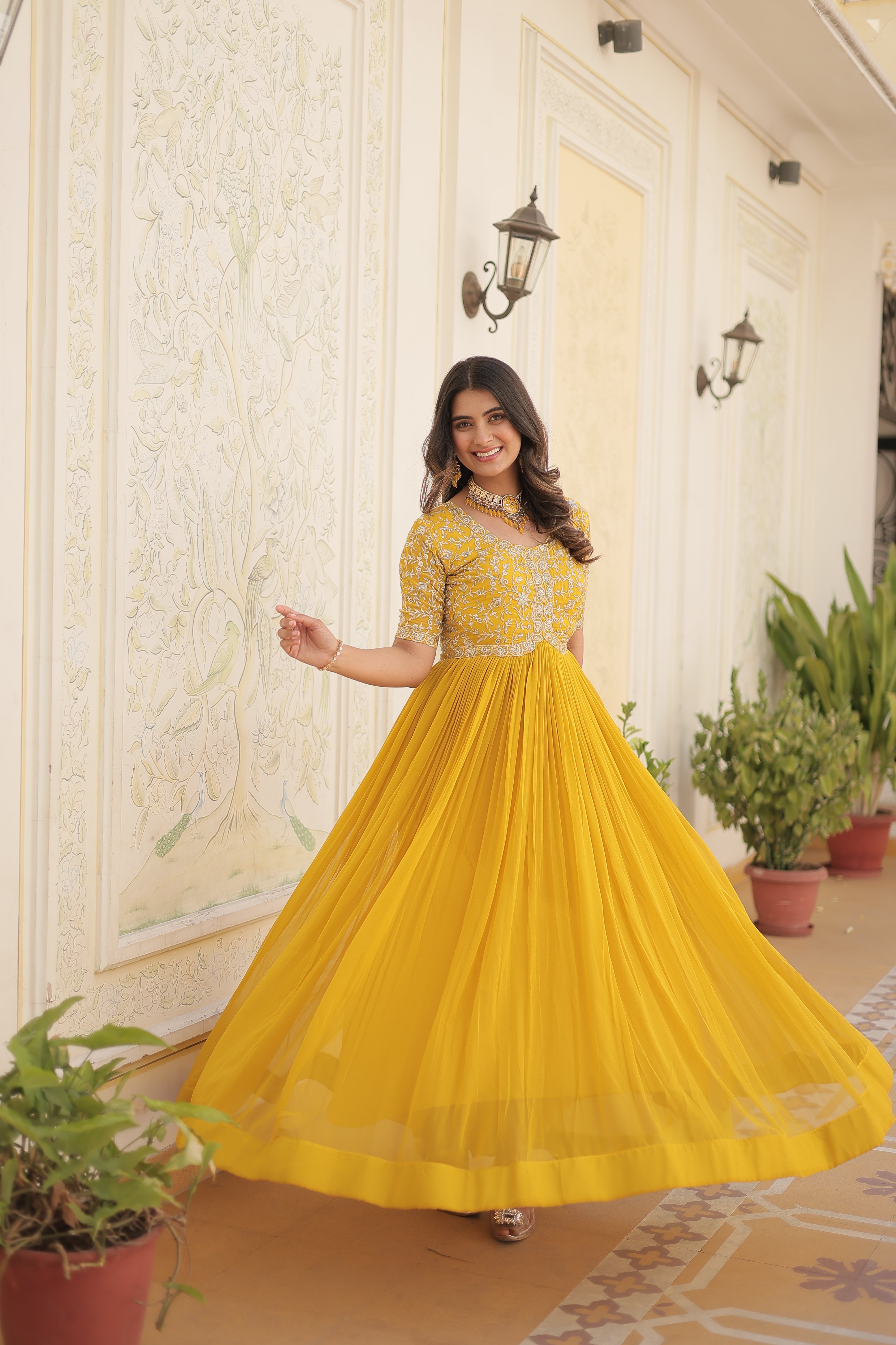 Floor-Length Anarkali Suit for Festive Glam