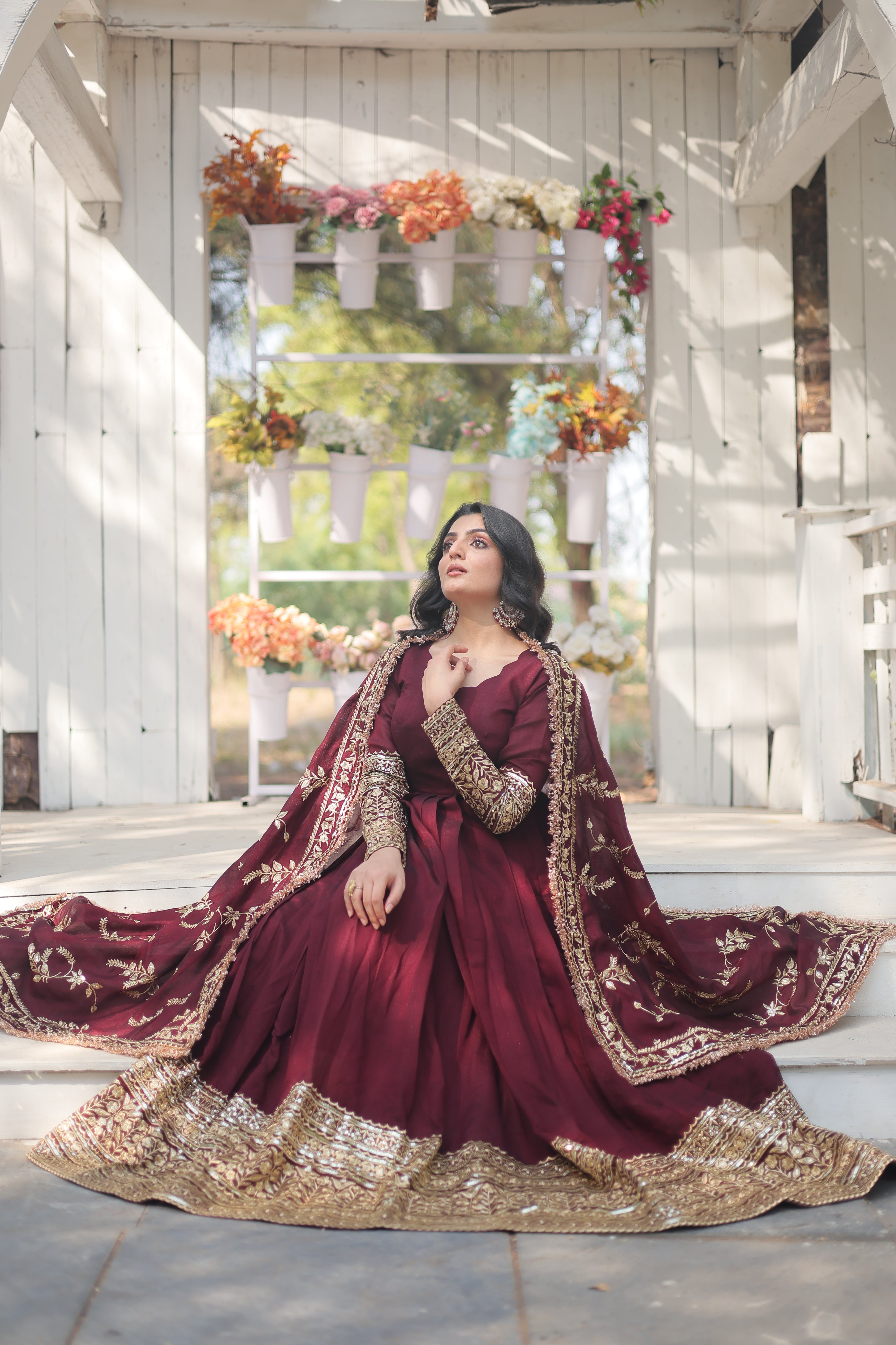 Embroidered Anarkali Suit with Dupatta – Wedding Collection