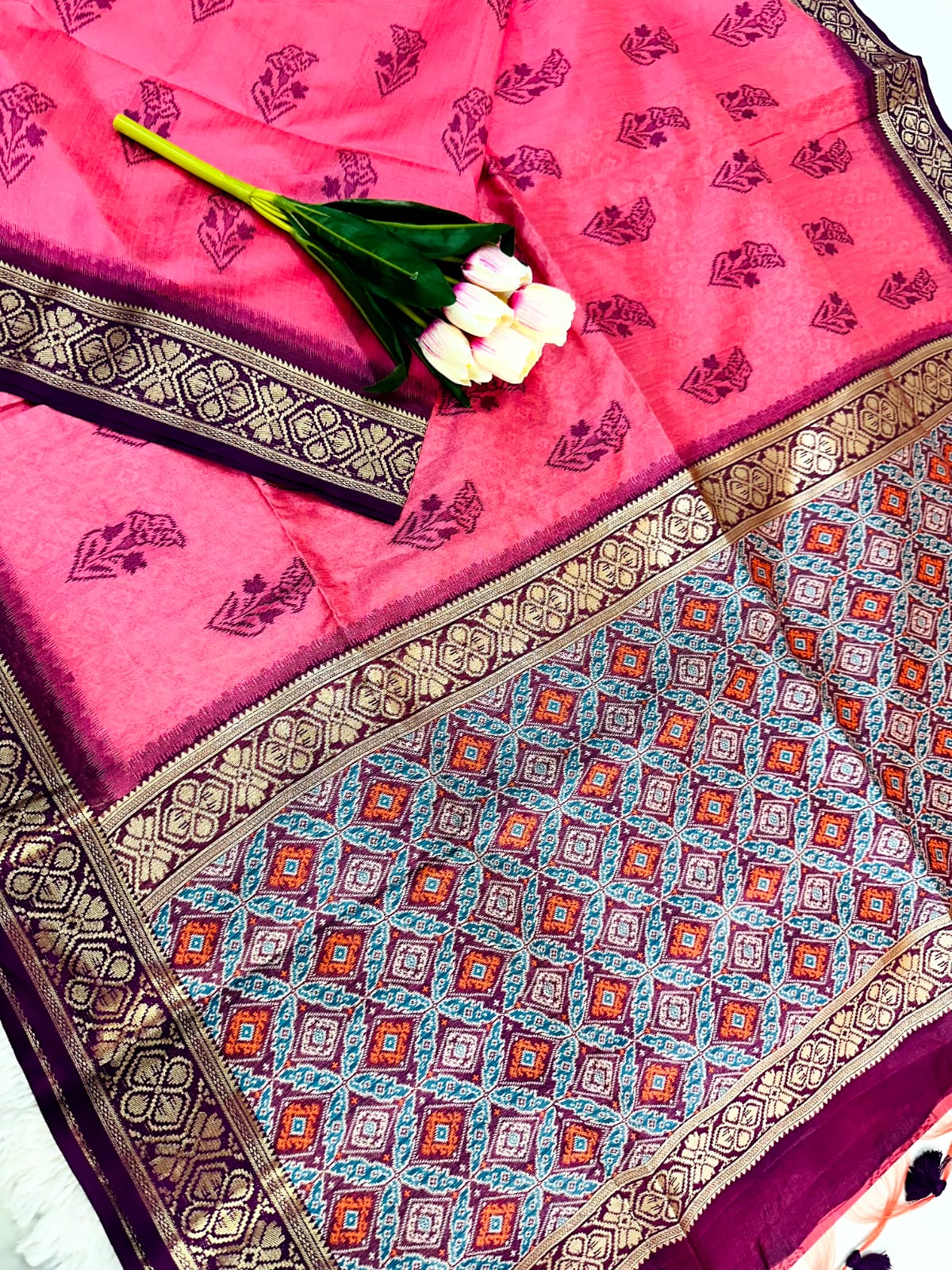 A Beautiful Traditional & Rich Heavy Patola Pallu Saree