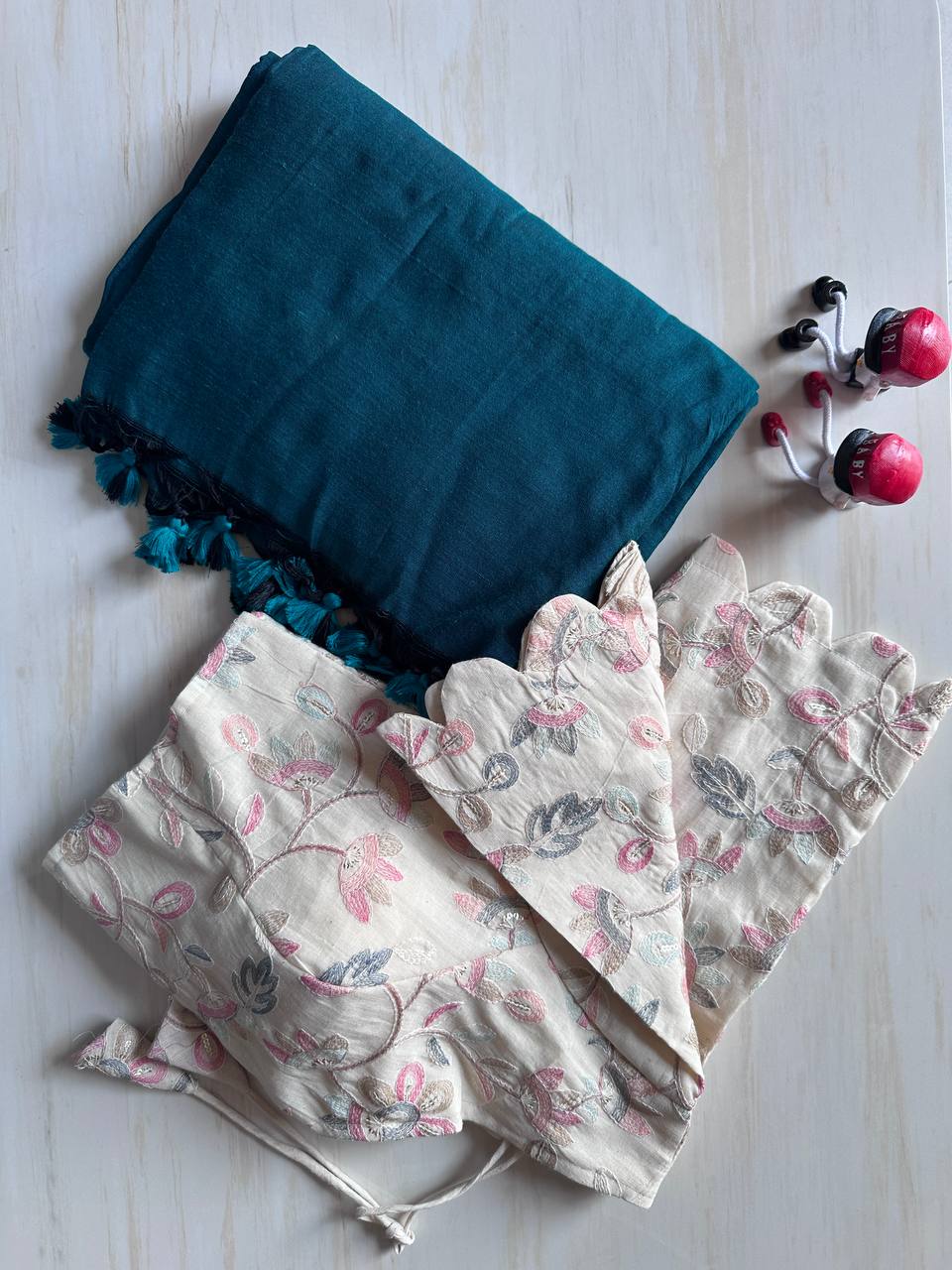 Elegant Khadi Cotton Saree with Stitched Blouse