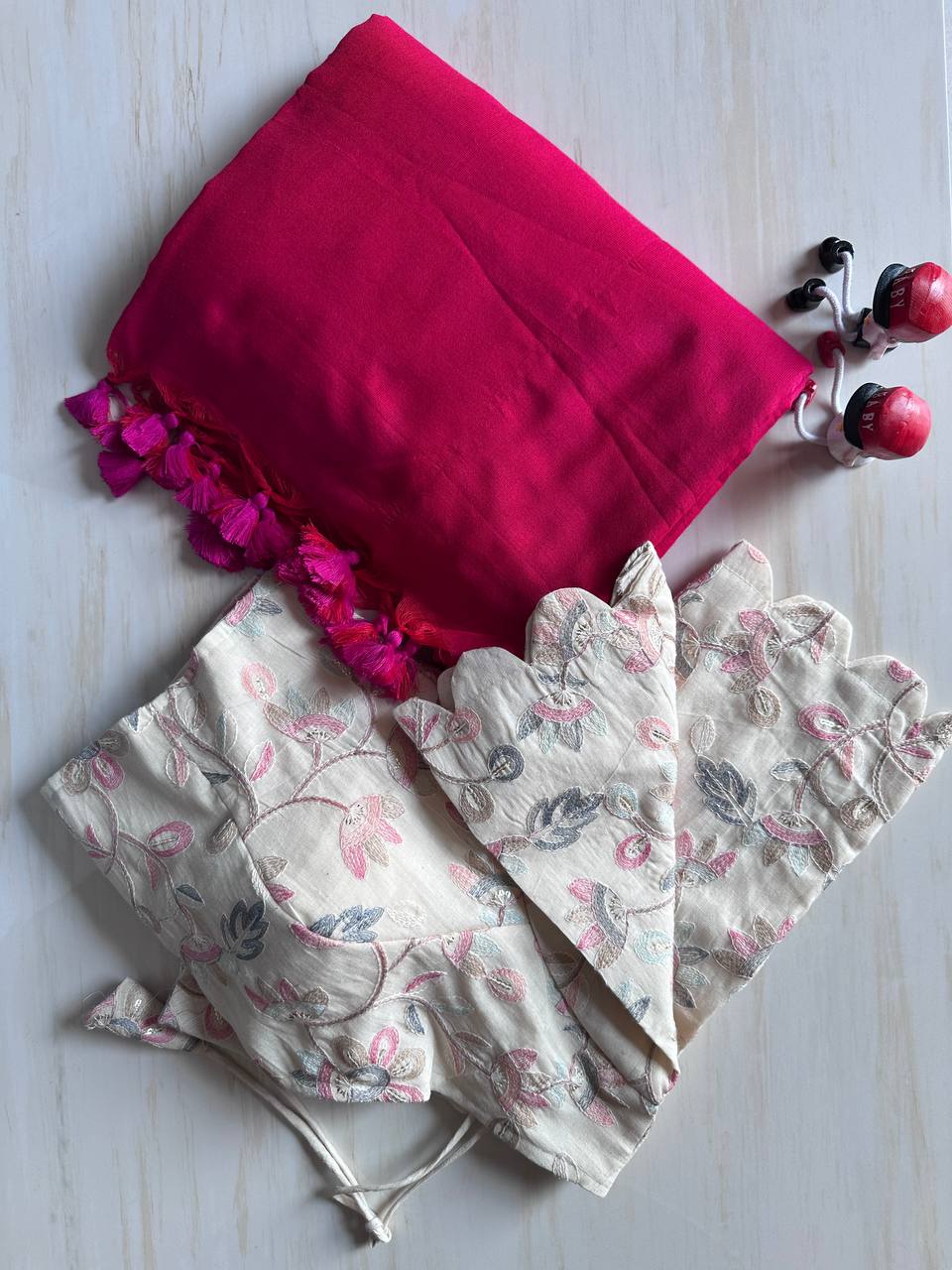 Elegant Khadi Cotton Saree with Stitched Blouse