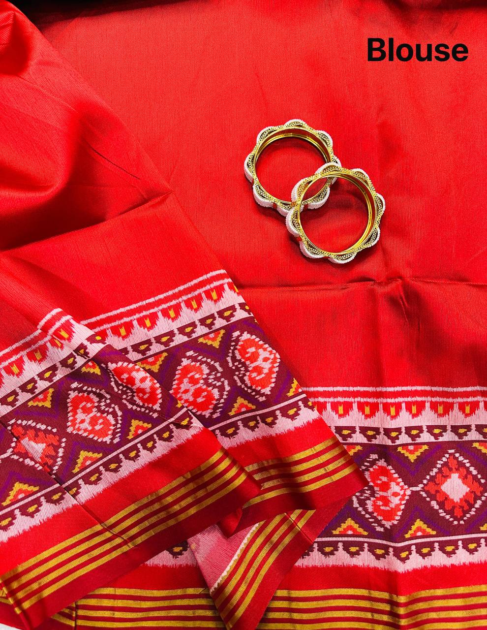 Stylish Patola Silk Saree with Rich Border