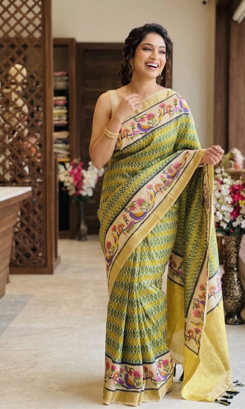 Trendy Ethnic Saree with Unique Patterns