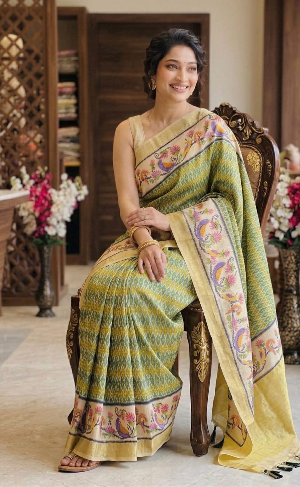 Trendy Ethnic Saree with Unique Patterns