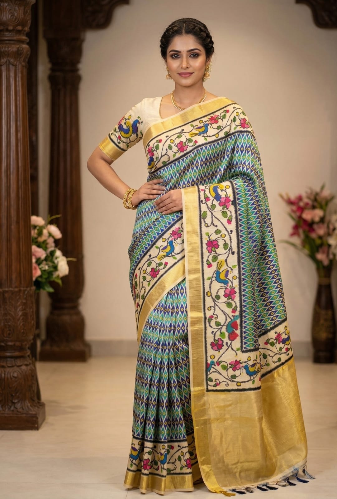 Trendy Ethnic Saree with Unique Patterns