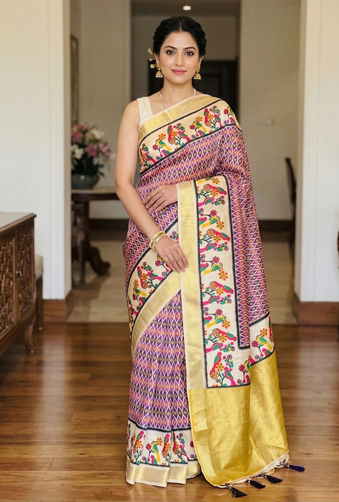 Trendy Ethnic Saree with Unique Patterns
