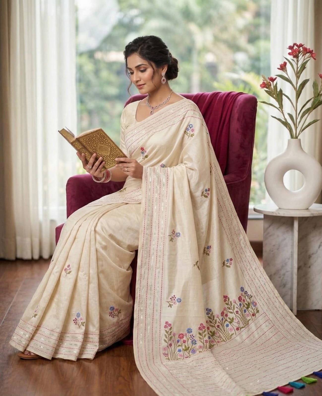 Trendy Assam Cotton Saree with Rich Pallu Design