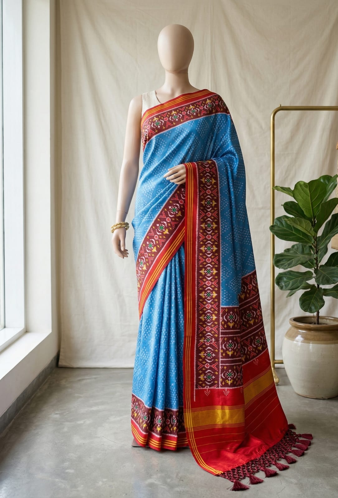 ✨ PREMIUM SOFT PURE PATOLA SILK BANDHANI SAREE ✨