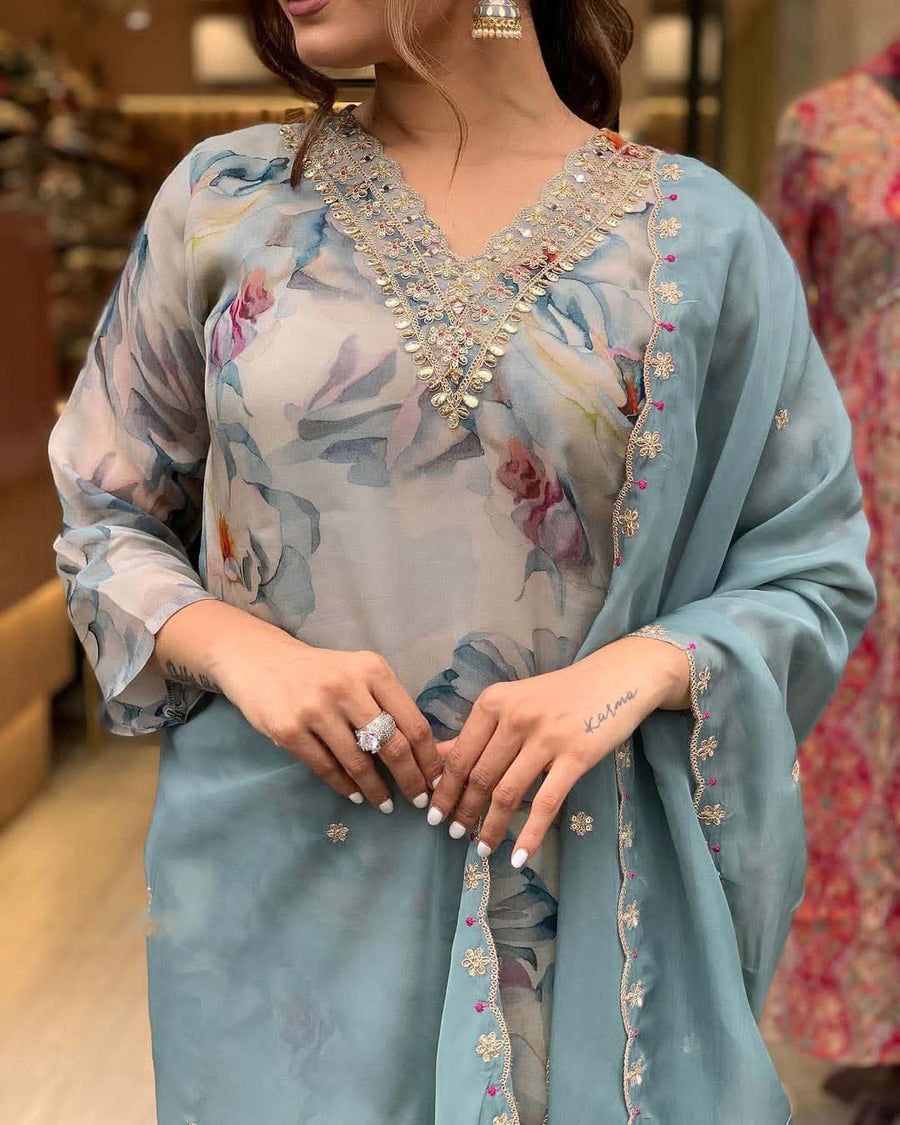 Premium Heavy Organza Suit Set
