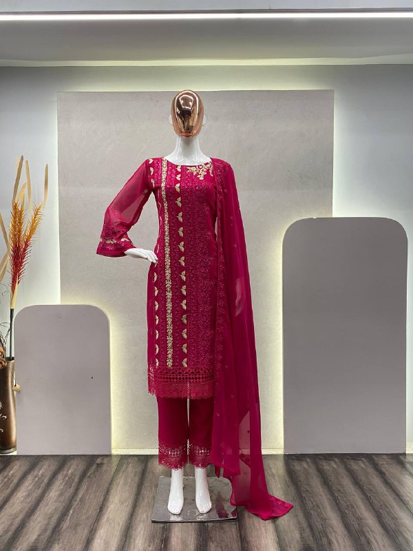 Premium Purple Kurti Set