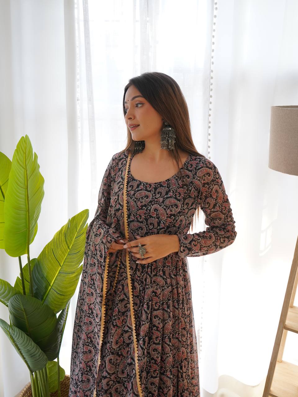 Alluring Kalamkari Anarkali Suit