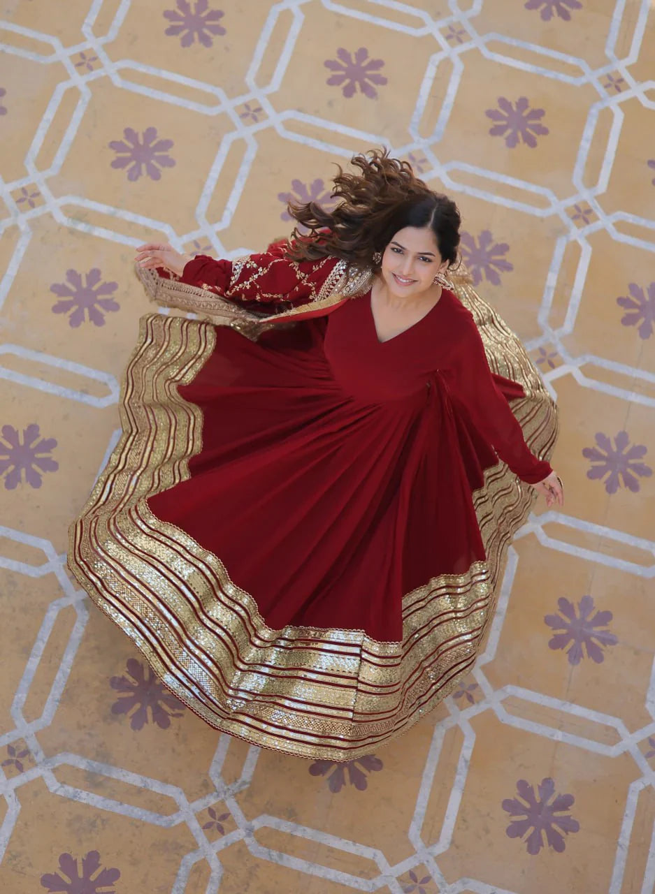 Anamika Premium Designer Suit Set-Full Stiched