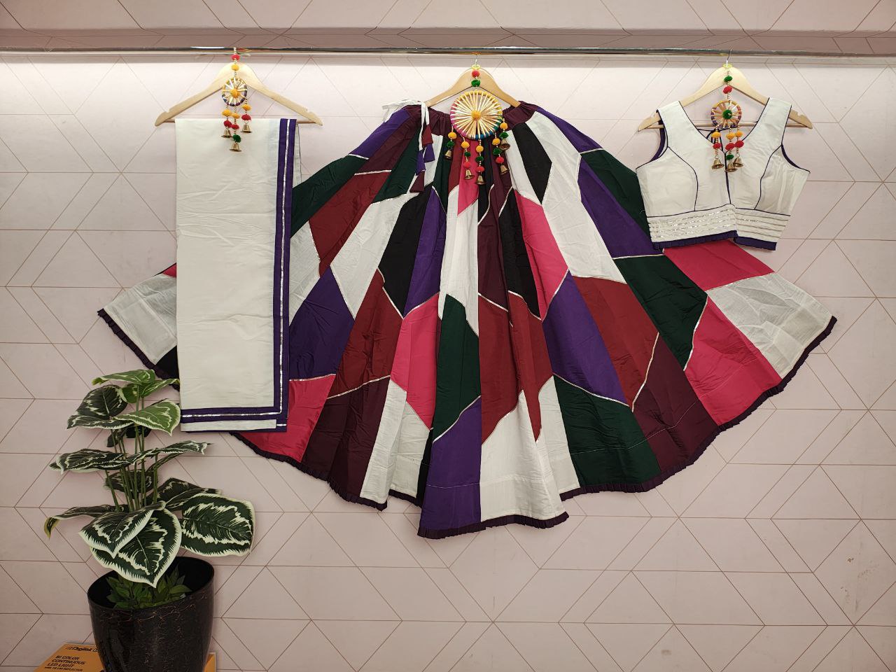 Vibrant Multicolour Lehenga Choli for Navratri Garba Nights