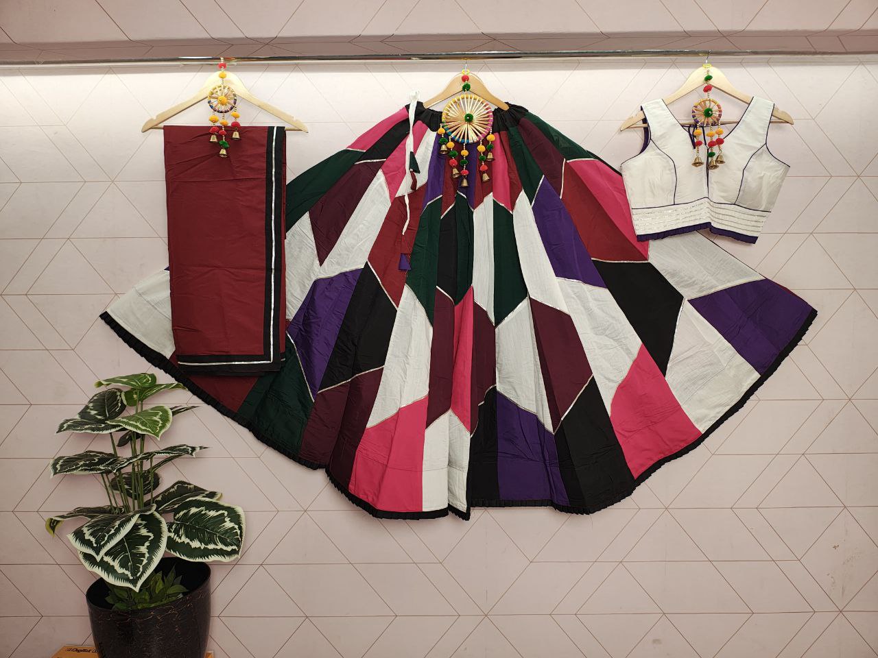 Vibrant Multicolour Lehenga Choli for Navratri Garba Nights