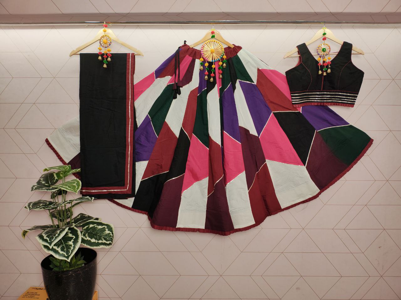 Vibrant Multicolour Lehenga Choli for Navratri Garba Nights