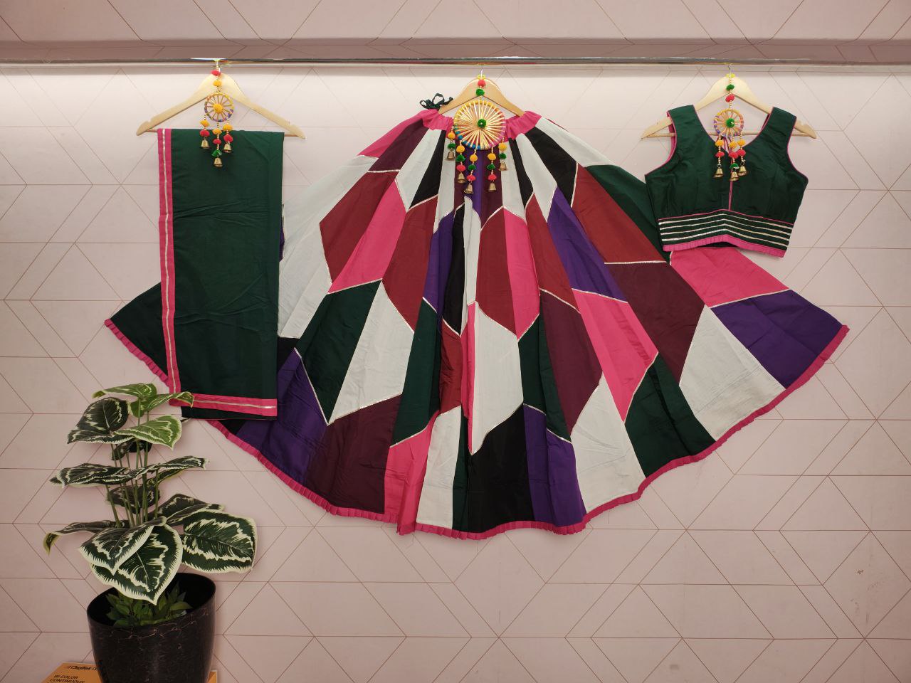 Vibrant Multicolour Lehenga Choli for Navratri Garba Nights
