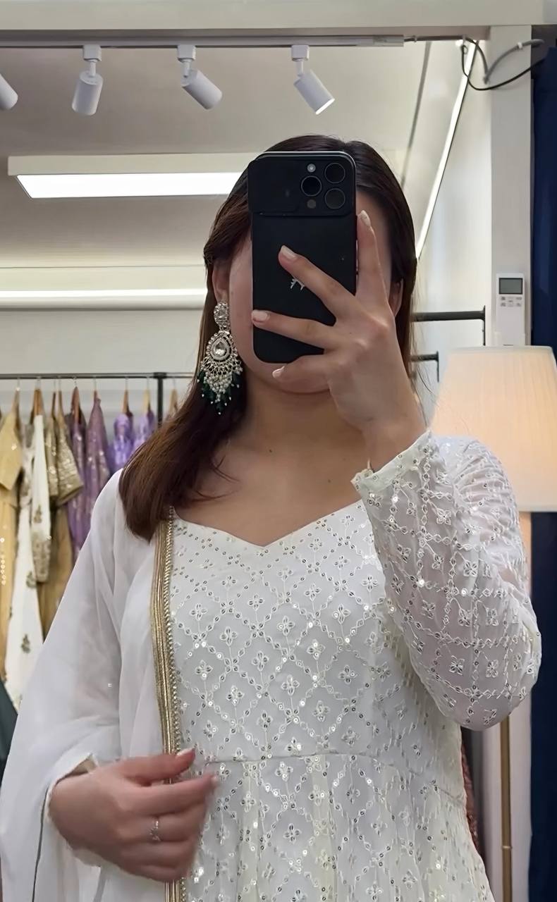 Royal Anarkali Dress with Embroidery Work