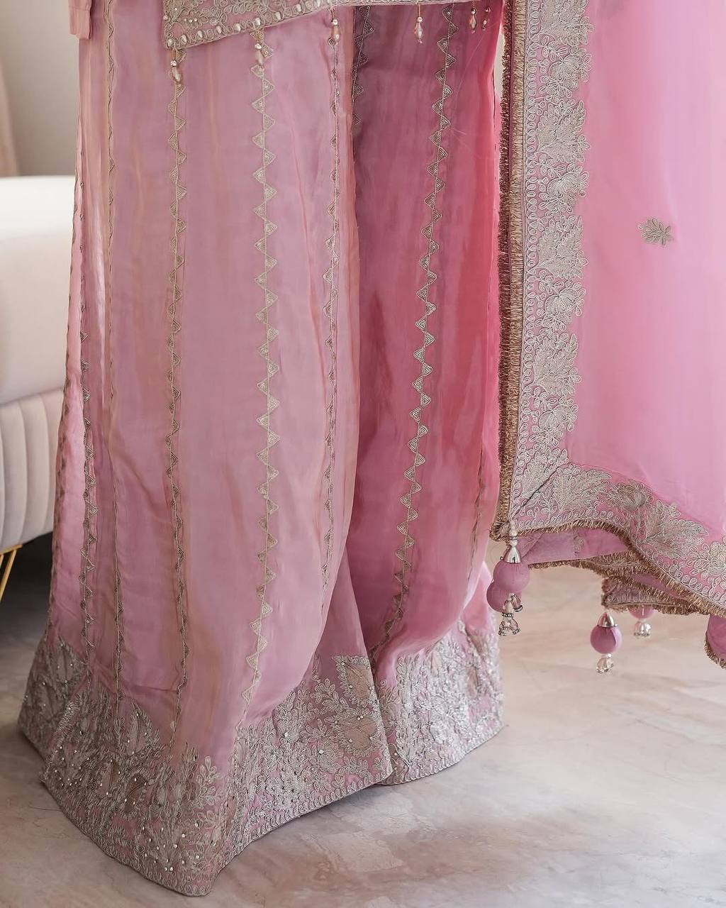 Elegant Embroidered Georgette Suit