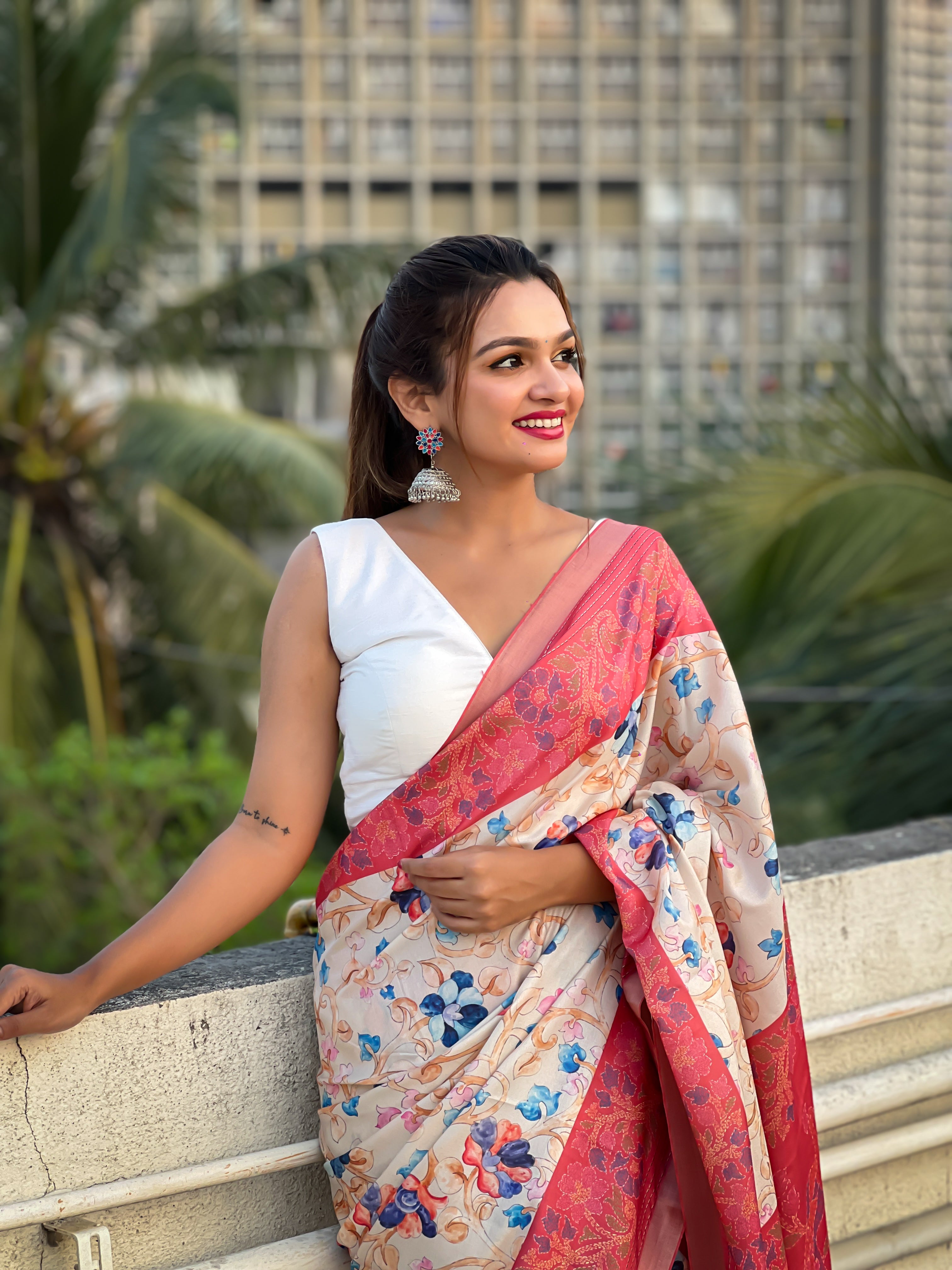 🌟 TUSSAR KALAMKARI SAREE      Fabric Base: Tussar Silk