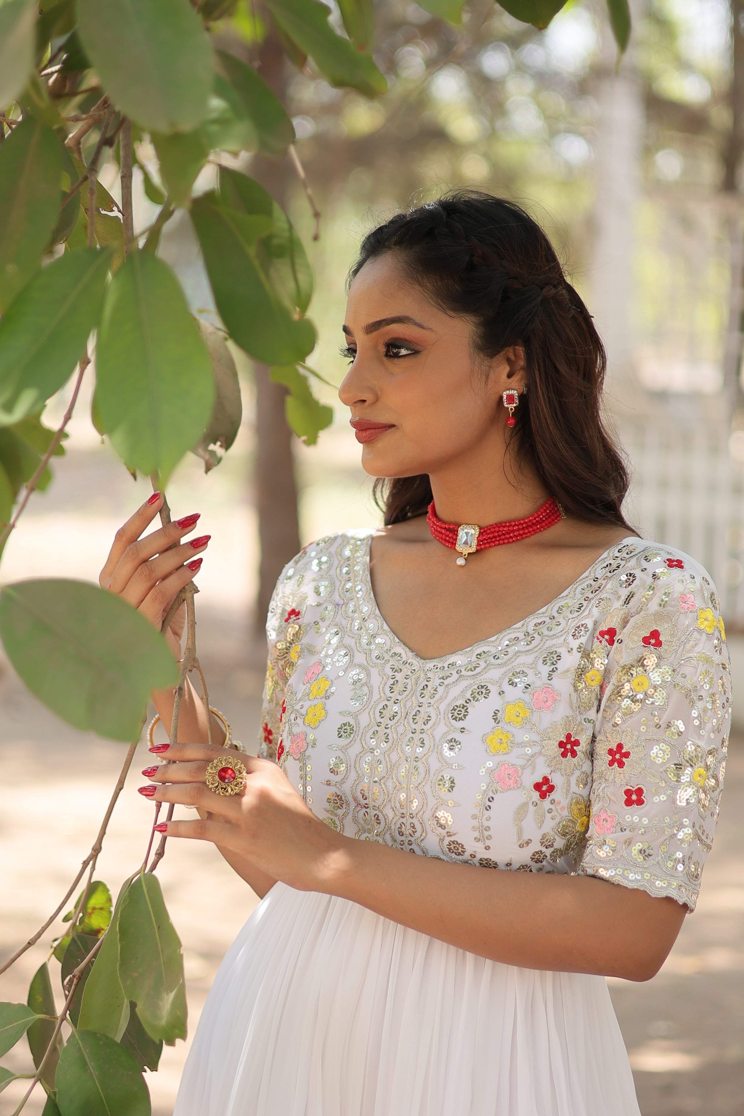Premium Anarkali Set in Soft Georgette with Detailed Work