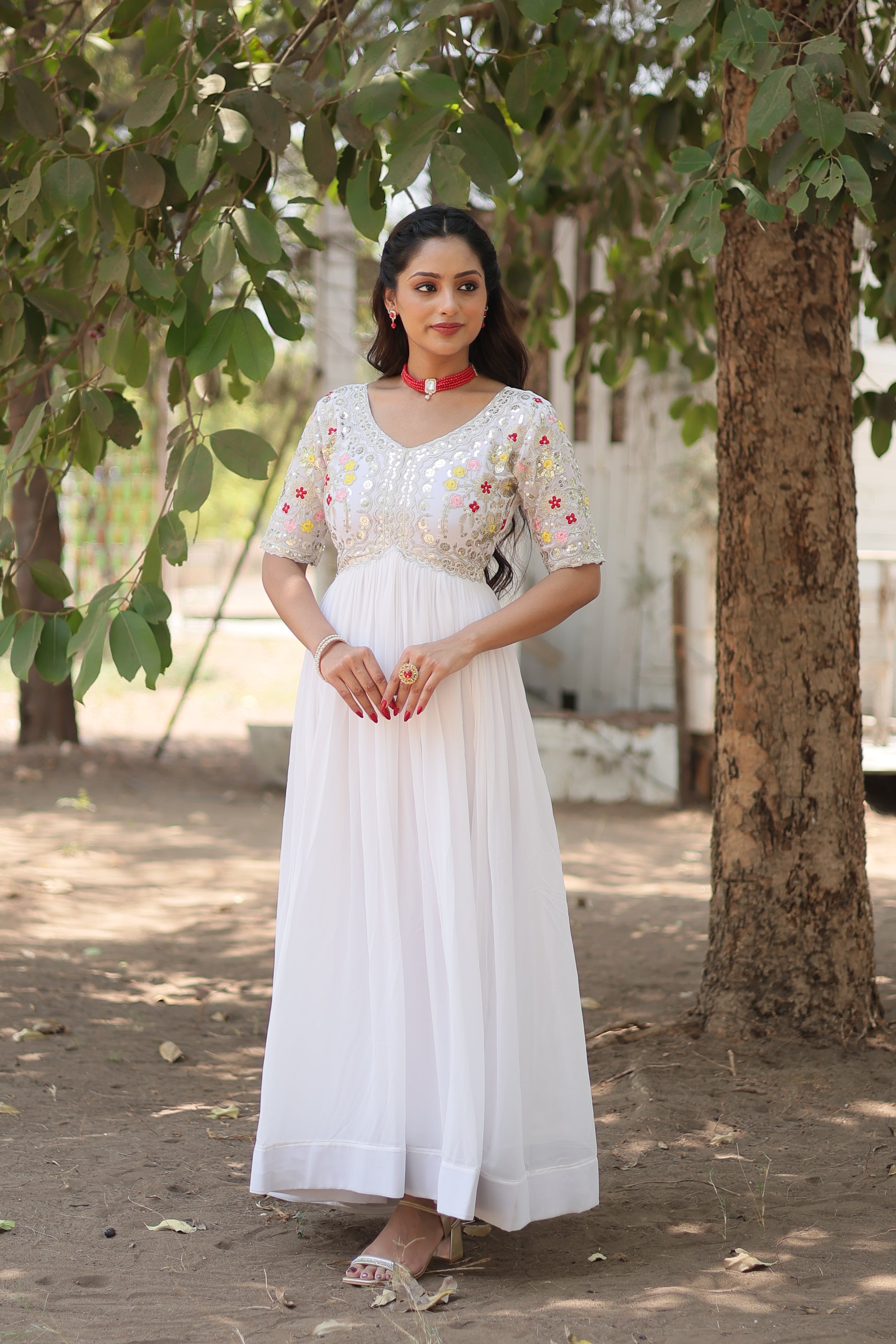 Premium Anarkali Set in Soft Georgette with Detailed Work