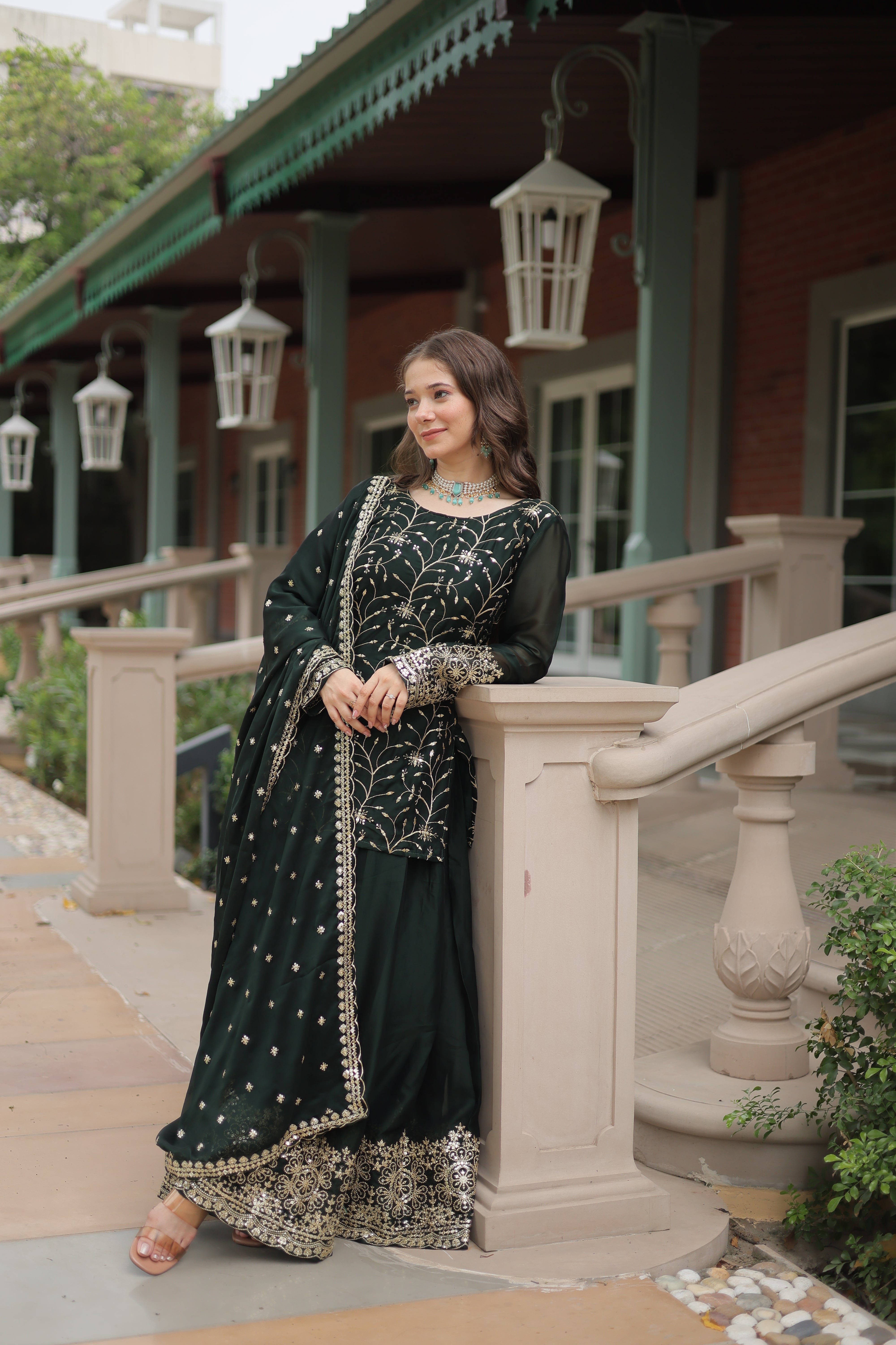 Rangoli Silk with Heavy Sequins & Thread Embroidered Work